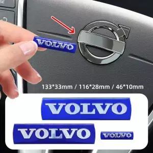 볼보 XC40 V40 C30 S40 V90 V60 S80 S60 S90 V70 액세서리 3D 메탈 스티어링 휠 스티커 그릴