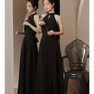 블랙홀터넥드레스 결혼식2부 블랙드레스대여 돌잔치 블랙