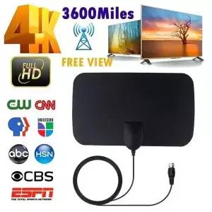 4K TV 안테나 1080P DVB-T2 부스터 HD 글로벌 디지털 RV 야외 50마일 자동차 실내