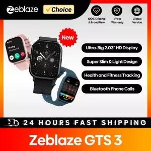 새로운 Zeblaze GTS 3 음성 통화 스마트 시계 초대형 2.03인치 HD 화면 24H 모니터 100개 이상의 스포츠