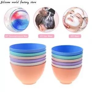 실리콘 월드 마스크 볼 교반 그릇 여성용 페이스 믹싱 페이셜 스킨 케어 도구 DIY 뷰티 250 ml