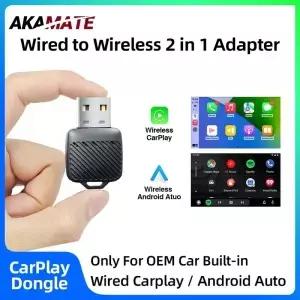 OEM용 VW Toyota Audi용 무선 미니 CarPlay 어댑터 Android Auto Type-C USB 플러그 앤 플레이 동글에 유선