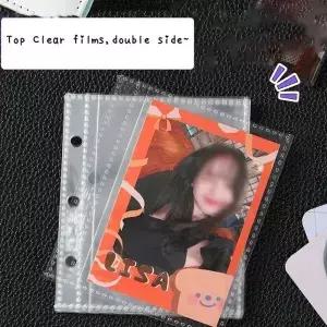 SKYSONIC 새로운 20pcs 바인더 양면 클리어 카드 슬리브 3 인치 엽서 홀더 Kpop 미니 수집 도서 리필 가방