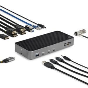 애플호환 PRO / AIR M1 M2 M3 M4 및 WINDOWS용 USBC 트리플 모니터 도킹 스테이션 범용 4K HDMI DP 도크 썬더볼트 호환 100W 노트북 충전(116NUSBCDOCK)