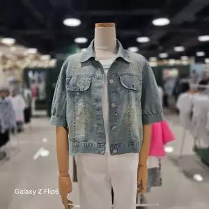 [멜로디가든]리본 반팔 청자켓 (M26M4J111 라이트블루)_CA