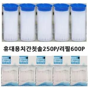 치간칫솔 세트 250P 리필600P 양면 이쑤시개 구강관리