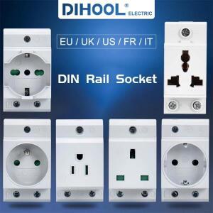 영국 미국 EU FR IT 표준 모듈형 Din 레일 소켓 16A 25A 250V 산업용 배전 상자 AC30 전원 어댑터 커넥터