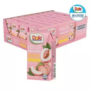 Dole 리얼과즙 피치 파라다이스 120ml 32팩 1박스 복숭아 주스