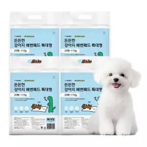 뽀시래기 든든한 강아지 배변패드 XL 특대형 80매