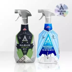 [아스토니쉬] 욕실청소 인기 2종 (곰팡이클리너750ml+버블욕실클리너750ml) 세제 세트