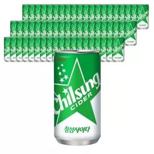 롯데 칠성사이다 190ml X 60캔 작은캔 청량 음료수