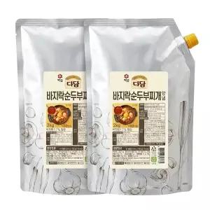 백설 다담 바지락 순두부 찌개양념 2kg 2개