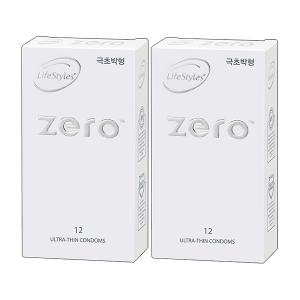 라이프스타일 제로 극초박형 콘돔 12P, 2개