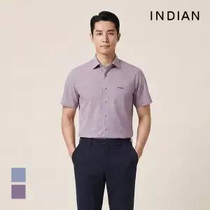 [INDIAN] 미니멀 체크 반팔셔츠_MITNS3M2411