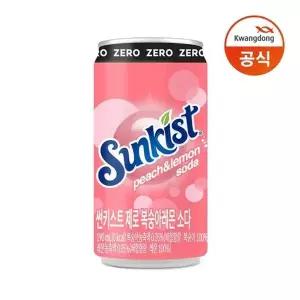 [광동]썬키스트 제로 복숭아레몬 소다 190ML 30입