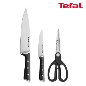 [테팔] 아이스포스 칼 가위 3종세트(식도20cm+과도11cm+가위)