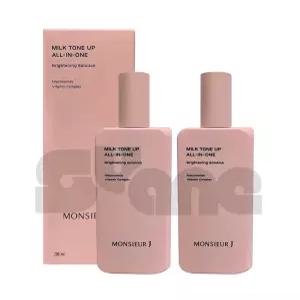 무슈제이 밀크톤업 올인원크림 2개세트 유유빛 간편한피부케어 뭍어남제로 200ml X2