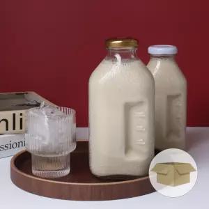 델몬트 병 180ml 300ml 500ml 1박스 밀크티 레트로 예쁜 유리 음료 추억 공병
