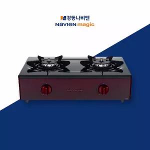 경동나비엔 정품 GRF-1002 LNG ND / LPG PD 와인레드 2구 가스레인지 쿡탑