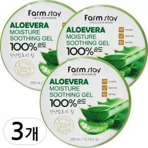 팜스테이 알로에베라 모이스쳐 수딩젤 300ml 3개