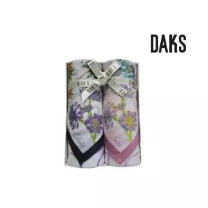[롯데백화점]닥스 플라워 나염 2매세트 여성손수건 DKO1425