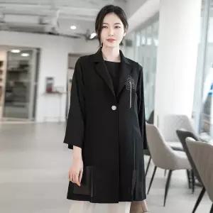 [모슬린]엄마옷 장미 쉬폰 롱 조끼 613FGH367 마담중년여성빅사이즈50대60대