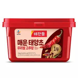 해찬들 매운 태양초 우리쌀 고추장 2kg 1개