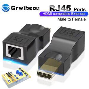 랜커플러 랜선 커플러 분배기 4K HDMI 호환 RJ45 PS4용 RX 케이블 이더넷 네트워크 어댑터 DVD 30M LAN HDTV 포트 TX 5E 연장기 CAT6