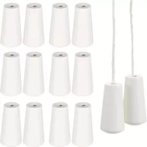 창문 블라인드 커튼 홈 데코레이션을 위한 SEWACC 12pcs 우드 코드 노브 교체 풀