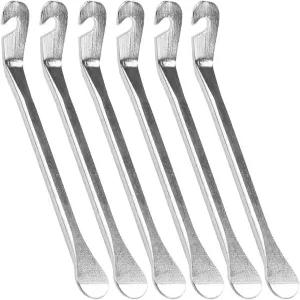 키가우루 6PCS 자전거 타이어 레버 프리미엄 금속 스푼 교체 도구 다리미 세트 도로 및 산악 프라이 키트