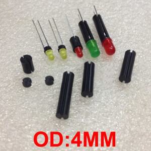 1000pcs 4x22 OD x L 검정색 2 구덩이 그루브 PCB 보드 라운드 LED 마운트 지원 기둥 절연 컬럼 후드 스