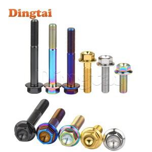 Dingtai 10PCS M10 X 20-100mm Pitch1.25mm DIN6921 바이크 오토바이 수정 디스크 브레이크 볼트 용 육각