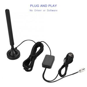 저층용 가정용 고감도 USB FM 안테나, 25dB 고이득 라디오 신호 증폭기 포함, 85-112Mhz