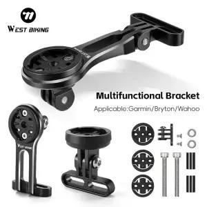WEST BIKING 자전거 브래킷 프론트 라이트 거치대 알루미늄 합금 익스텐션 컴퓨터 Wahoo Bryton Garmin