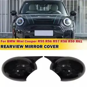 BMW 미니 쿠퍼 R55 R57 R58 R59 R6 자동차 스티커 사이드 미러 커버 윙 캡 외부 도어 리어 뷰 케이스 트림