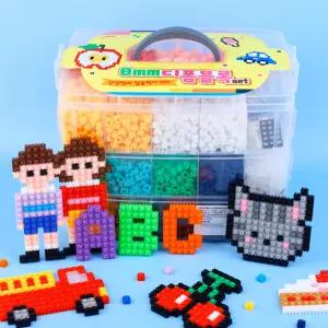 8mm 디폼블록 대용량 세트 10,000pcs(24색/부자재 포함/KC인증) KC 인증 완료 유치원 어린이집 돌봄교실 미술 만들기 소근육 