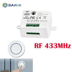 무선 433MHz 원격제어 전등 스위치 10A 릴레이 수신기 110V 220V 컨트롤러 벽 패널