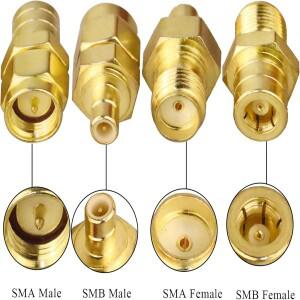 SMA Male/Female - SMB 무선 안테나 동축 어댑터 DAB 카오디오 라우터용 커넥터