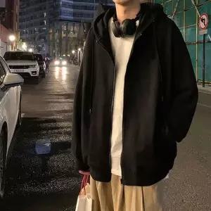 남성 데일리 패션 기모안감 후드 집업 블랙 후드티이쁜곳
