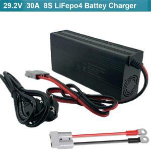 29.2V 30A 리튬 배터리 충전기 24V LiFePO4 RV, 보트, 트럭, 해양용 25.6V 2개의 커넥터