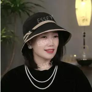 모직 방송 두꺼운 가을 연예인 모자 겨울