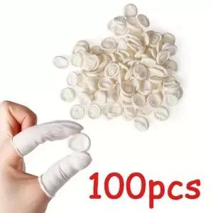 20/00PCS 일회용 손가락 커버 고무 장갑 미끄럼 방지 정전기 라텍스 침대 끝 보호기 슬리브