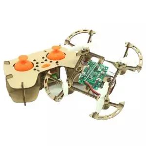 나무 드론 DIY 키트 조립 원격 제어 고정 훈련 쿼드콥터