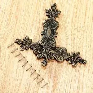 0*23cm/394*09 골동품 장식 코너 브래킷 보석 상자 다리 보호대 가구 피팅 2x