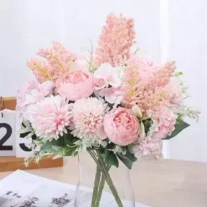 인공 꽃 축제 장식 홈룸 테이블 꽃병 웨딩 화환 정원 장미 아치 실크 모란 신부 부케 액세서리 선물