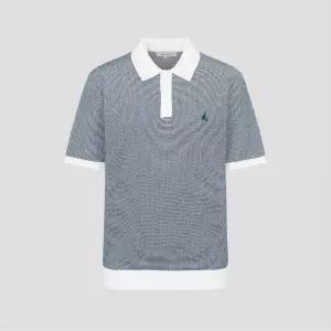 매장정품 BEANPOLE 빈폴 [빈폴] 투톤 텍스쳐 칼라넥 니트 블루 (BC6351C32P) 1637410