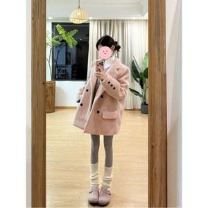 더블 모직 정장 카라 모직 코트 여 년 가을 겨울 신상 하프 모직 코트