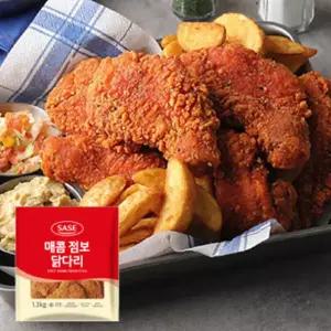 사세 매콤 점보 닭다리 1.3kg 2봉 바베큐 튀김 안주 날개