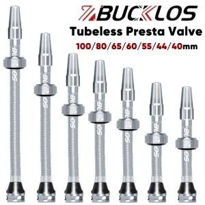 BUCKLOS 자전거 프레스타 튜브리스 밸브, 도로 림 알루미늄 합금 FV 부품, 40mm, 2 개