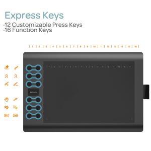GAOMON M106K & Pro 그래픽 태블릿(배터리가 필요 없는 펜 포함) Windows, Mac 및 Android와 호환 가능